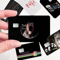 Band P-Pink F-Floyds 2024 Anime Cartoon Skin Stickers Film Tape Case For Big Credit Debit Card Front Side