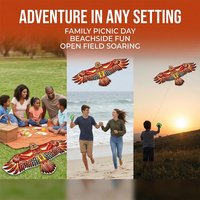 Large Eagle Kite for Kids & Adults Realistic Bird Kite with Tail Easy to Fly in Light Wind, Perfect for Outdoor Family Fun