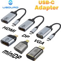 USB C To HDMI Adapter 4K 8K 60HZ Cable USB Type-C to DP miniDP 1.4 Converter VGA HDTV Displayport Adapter for MacBook M2 M3 Air
