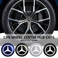 56mm Car Wheel Center Hub Sticker Emblem Sticker For Mercedes Benz W203 W204 W205 W206 W212 CLK GLA B C E S Class Accessories