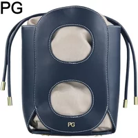 PG Women Retro Hollowed Out Bucket Shoulder Bag High End Niche Design Drawstring Crossbody Bag Versatile Daily Commuting