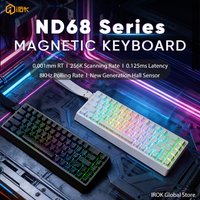 IROK ND68 Pro ND68 Wired Gaming Magnetic Mechanical Keyboard 68 Keys Rapid Trigger 0.001mm 8KHz 0.08ms Latency Gamer Keyboard