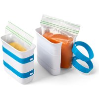 LMETJMA Freezer Food Block Maker Silicone Meal Prep Bag Container to Freeze Leftovers and Soup Vertically Freezer Container