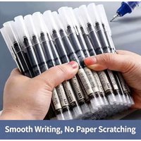 6 Pack Click Gel Pens 0.5mm Black/Blue/Red Refill Ink School Office Writing Ballpoint Pen Exam Supplies Stationery