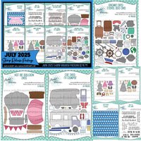 Travel Balloon Car RV Camper Airplane Mini Gnome Add Ons Metal Cutting Dies Clear Stamps Stencil DIY Scrapbook Craft Decoration
