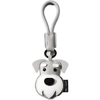 Trendy Leather Car Keychain for Pets - Cute Puppy & Cat Design Backpack Charm, Luxury Keyring Pendant Gift for Animal Lovers