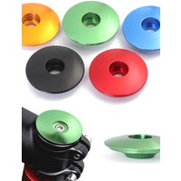 AliExpress NONE 1/2pcs 28.6mm Aluminum Alloy Bicycle Headset Caps Top Cap Cover Headsets Stem Parts Dustproof Mountain Bike Accessories Outdoor