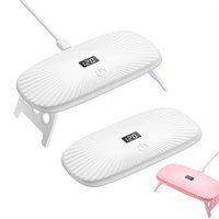 DianaBeauty UV Led Nail Lamp Handheld Nail Dryer with 4 Timer Settings and Foldable Holder 12 LEDS Portable UV Lamp for Manicure