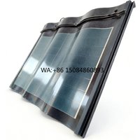 Solar Roof Tiles Photovoltaic 3 Curved Black 45W Tile BIPV Tile House Renovation for European Market