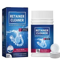 100PCS False Tooth Cleaning Tablets Denture Cleaning Tablets Removes Odor Orals Cleaning Retainer Cleaner Fresh Breath