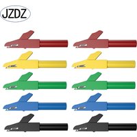 JZDZ 10PCS 4MM Insulation Alligator Clips Metal Crocodile Clamp for Wires Banana Connector DIY Electrical Tools J.60029