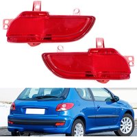 Hinten Stoßstange Licht Für Peugeot 206 207 2009 2010 2011 2012 2013 2014 Reverse Schwanz Nebel Lampe Reflektor Mit birne 6351HA 6350HA
