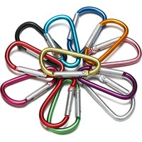 4pcs Spring Snap Hook Clip Aluminum Carabiner D-ring Buckle Keychain Clasp Outdoor Camping Tool DIY Jewelry Making Accessories