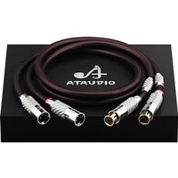 ATAUDIO One Pair Pure Silver HiFi XLR Cable High Quality 2XLR Male to Female Audio Cable for Amplifier Microphone