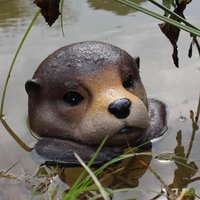 1pc Floating Otters for Pond Yard Floating Pool Decoration in Otters Shape Weather Resistant Floating Statue Fish Pond Ornament