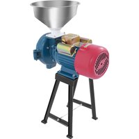 2200W Elektrische Getreidemühle 1400 U/min Einstellbarer 60-Mesh-Pulverisierer 150mm Mahlscheibe 54kg/h Leistung Großer Einfülltrichter Stabiler Dreifußständer