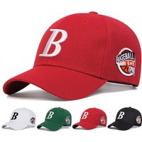 Unisex B Letter Embroidery Side Basketball Baseball Caps Spring Autumn Outdoor Adjustable Casual Hats Sunscreen Hat
