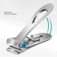 1Piece Nail Clippers Stainless Steel Two Sizes Are Available Manicure Fingernail Cutter Thick Hard Toenail Scissors tools