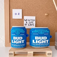 3D Beer Bottle Earphone Case for Airpods Pro Silicone Soft Headphone Protective Cover for Apple Airpods 2 Case Charging Cover
