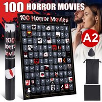 100 mixed horror movie scratch-off posters hangings decorative paintings stress-relieving fun decorations Halloween party games