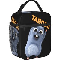 Tabodi Grizzly and Lemmings Insulated Lunch Bag Portable Meal Container Cooler Bag Tote Lunch Box School Travel Bento Pouch