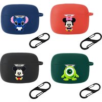 Cartoon Disney Silicone Earphone Case for JBL Tune Beam/Buds 2 Wireless Earbuds Charging Box Protective Cover With Hook