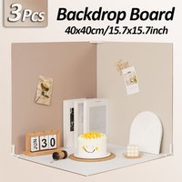 3 PCS Photo Backdrop Board 40x40cm Waterproof Solid Color Photography Background Boards Still life food Jewelry Photo Props