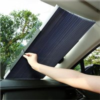 Car Retractable Curtain With Uv Protection Auto Sunshade Fits Front Window For Windshield Large Sun Visor Protector Blocks