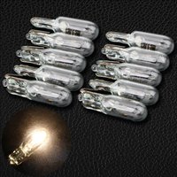 10pcs T5 286 Halogen Bulb Amber Car Instrument Panel Lamp Auto Wedge Dashboard Lamp Bulbs 2W 12V Light Source Car-styling