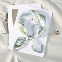 Spring Summer Women Silk Hair Scarf 53cm Mulberry Silk Square Scarf Fashion Hair Band Headscarf