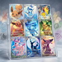 Anime Proxy PTCG Collection Card Eevee Vaporeon Flareon Espeon Umbreon Sylveon Color Flash Holo Card Trading Card Hobbyist Gift