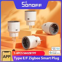 SONOFF S60ZB iPlug Zigbee Smart Plug Energy Monitoring Wireless Socket Timer Smart Switch Voice Control Google Home Amazon Alexa