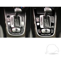 For Audi Q5 SQ5 8R 2010-2018 A4 S4 B8 A5 S5 2009-2016 Piano Black Center Console Gear Shift Panel Trim Strips Car Sticker