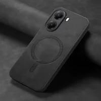 for Magsafe Leather Case for POCO X7 Pro Matte Wireless Charging Protection Cover Bumper for POCO X7 X7 Pro F7 Ultra Shell