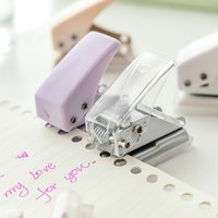 Mini Hole Puncher, Scrapbook Paper Puncher, Handheld Puncher, Plastic Round Hole Puncher, Loose-Leaf Binding Supplies