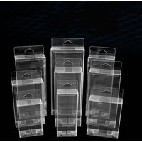 50pcs Hook Plastic Box PVC Packaging Box Dustproof Gift Display Box For Jewelry/Phone Case/Car Model Toy Storage Boxes