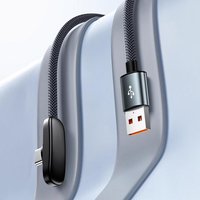 1/1.5/2M 100W USB To Type C Fast Charging 90° Elbow Data Cable PD USB C Super Charging Game Cable For Samsung Huawei Realme iPho