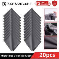 K&F CONCEPT 20pcs Washable Lens Cleaning Cloth Reusable Microfiber Cleaning Cloth for Camera Lenses Laptop Phone Wipes 15x18cm