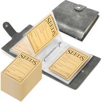 1 Set Garden Seeds Storage Organizers, Seed Organizer Binder with 50pcs Self-Sealing Seed Envelopes,Seed Packet Organizer, Seed