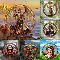 Archangel Michael Stained Glass Suncatcher - Acrylic Window Art, Decoration for Home, Living Room, Garden, Porch