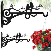 Wall Mounted Metal Plant Hanger Bird Shape Hook Flower Pot Home Garden Balcony Indoor Outdoor Hanging Planter Basket Supplies