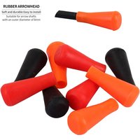 6pcs Archery Rubber Arrowhead Outdoor Bow Shooting Practice CS Game Sports Safety Tips Target Point 8mm Broadhead Accessories