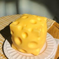 &-& Giant Cheese Squeeze Toy Extra Large Size Cheese Squishy Fidget Toys Slow Rebound Shapeable Venting Ball for Adults Gifts