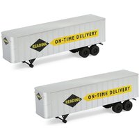 Evemodel Trailer - HO Scale 1:87 Model Trailer Painted (Pack of 2) for Model Tractor Model Wagon C8766