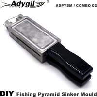 Adygil DIY Fishing Pyramid Sinker Mould with 5 Cavities and 30g 40g 50g 60g 80g, 30 pcs 18mm S/S Eyelets Includes