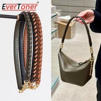 EverToner Leather Bag Strap Handbag Handles For Woman Bag Strap With Golden Buckles DIY replacement Bag Accessories