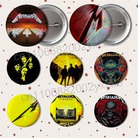 Master of Puppets M72 Metallica Round Exquisite Badge Brooches Creative Pins For Clothes Hat Backpack Gift Accessories