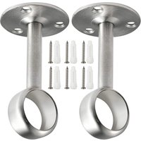 Heavy Duty Closet Rod Brackets Closet Shower Curtain Rod Bracket Ceiling-Mount Brackets Closet Rod Holders