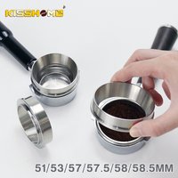 Kaffee Dosier ring Edelstahl Trichter 51mm 53mm 57mm 57,5mm 58mm 58,5mm für Sieb träger Barista Werkzeuge Espresso Zubehör