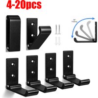 4-20Pcs Folding Coat Hooks Heavy Duty Aluminum Wall Mount Clothes Rack No Rust Invisible Wardrobe Towel Hanger Hook with Screws